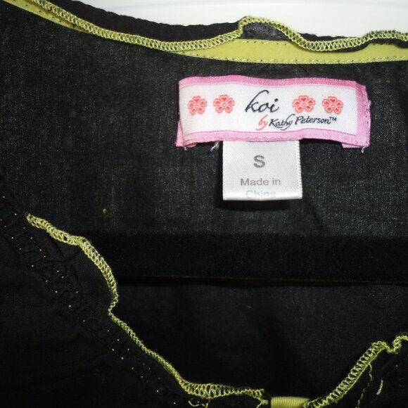 KOI scrub top/bottom/pants/black/S/butterfly motif/limited edition - Picture 5 of 16